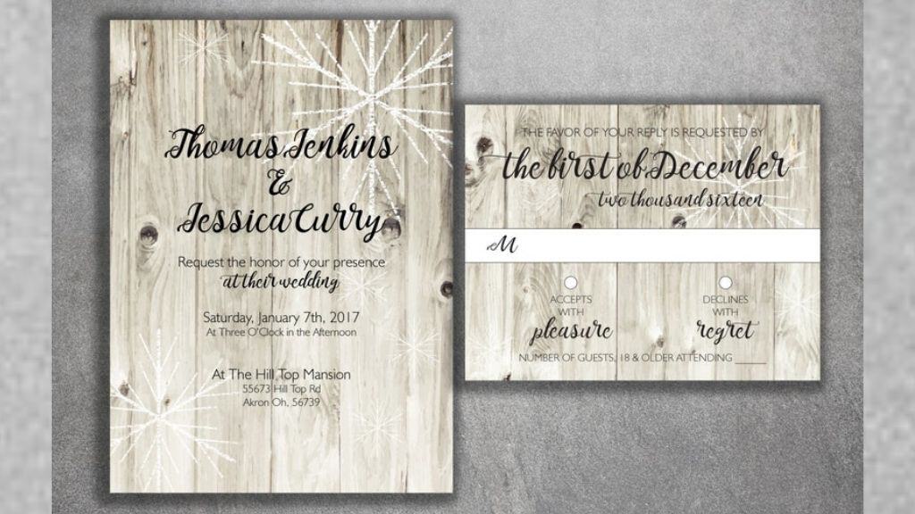 Rustic Winter Wedding Invitations