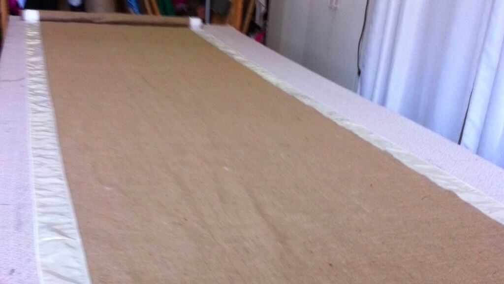 Burlap Custom Aisle Runner with Satin Border
