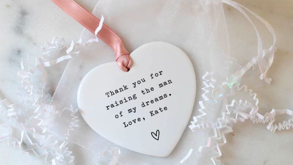 Glossy Porcelain Heart Keepsake Ornament