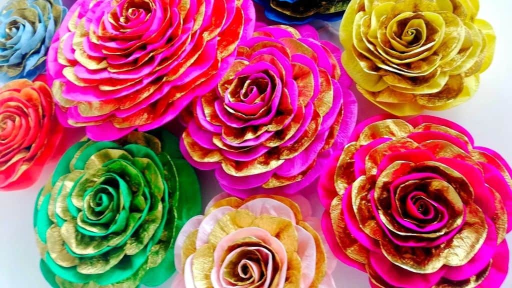 Large Crepe Paper Flower Wall Decor