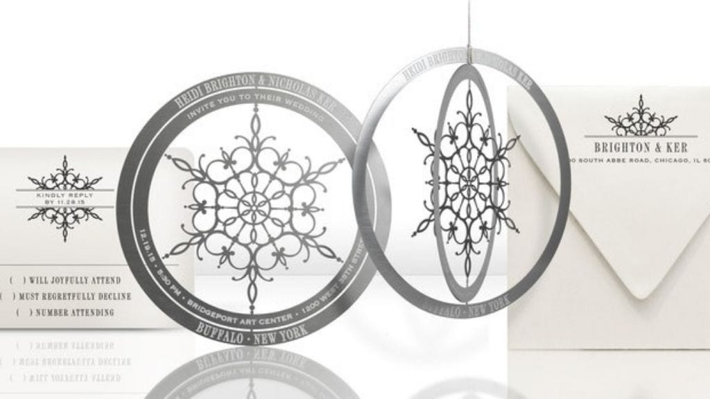 Snowflake Invitation Keepsake Ornament