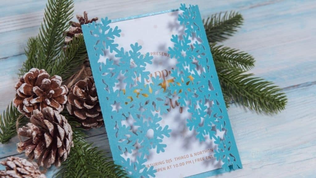Tiffany Blue Snowflake Invitation