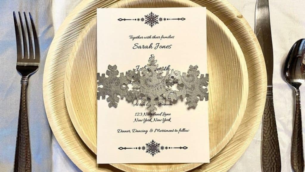 Snowflake Surround Invitation Insert