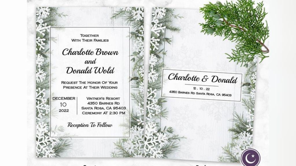 Snowflake Wonderland Wedding Invitation Suite