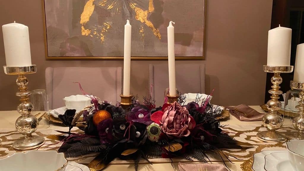 Spooky Glam Halloween Candle Centerpiece