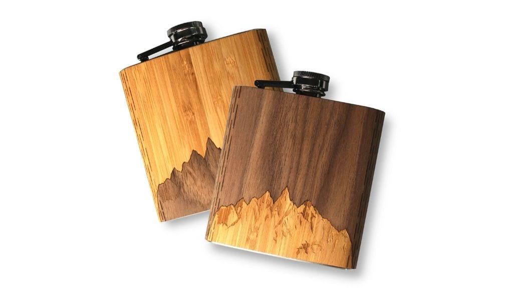 Wooden Hip Flask with Stainless Steel