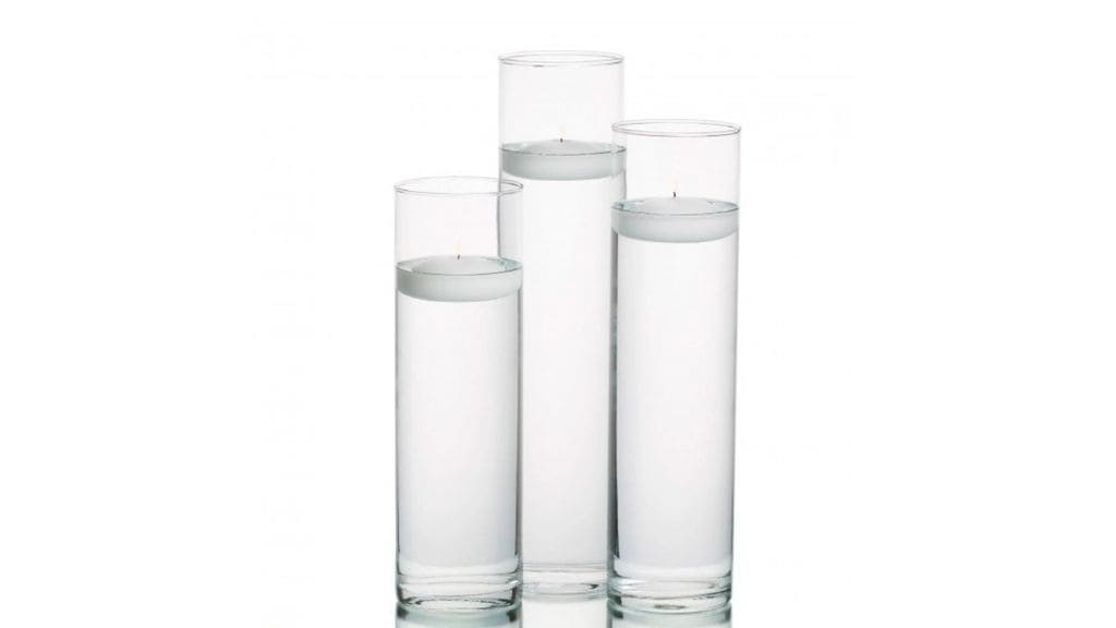 Set of 3 Decorative Cylinder Vases