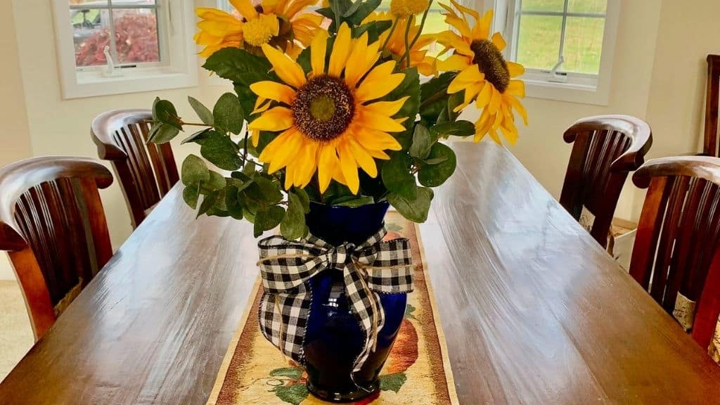 Sweet Sunflower Bouquet in Glass Bottle