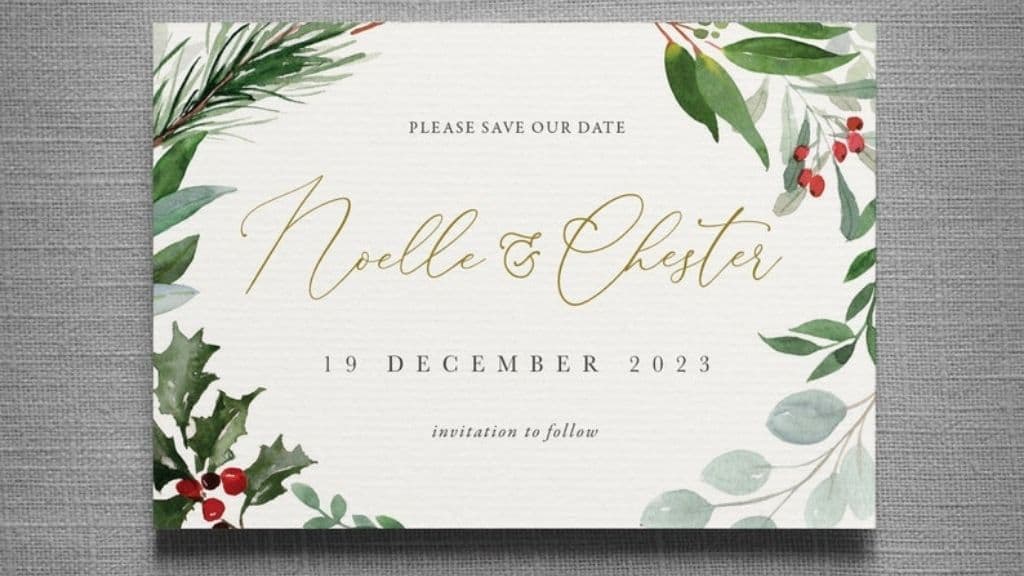 Sweet Christmas Invitation Wrapped in Twine