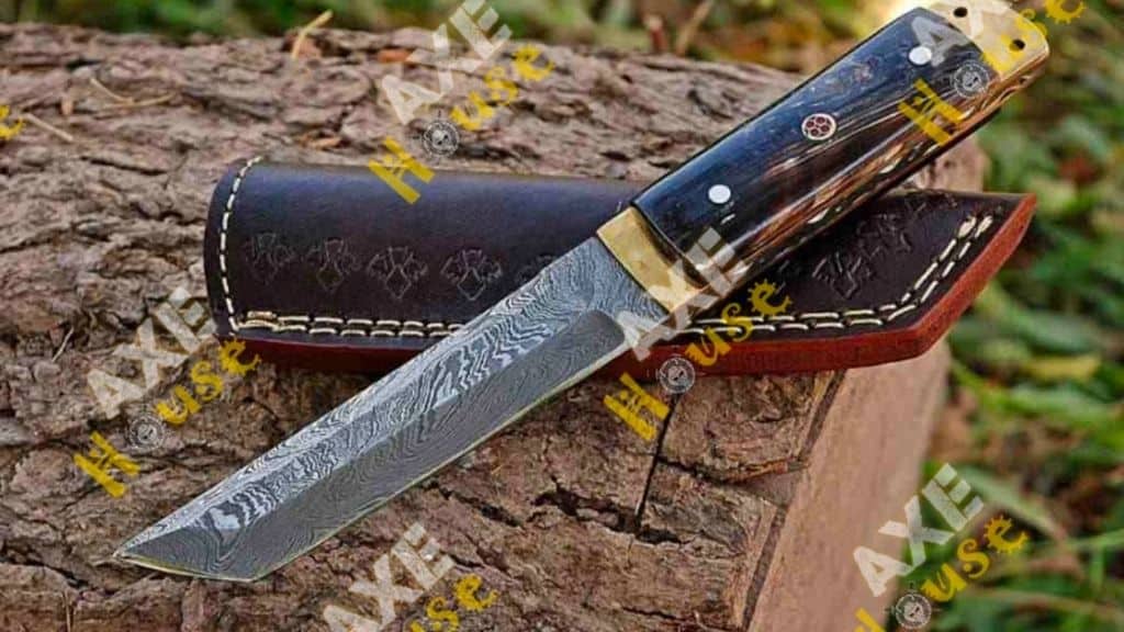 AxesHouse Tanto Damascus Steel Knife