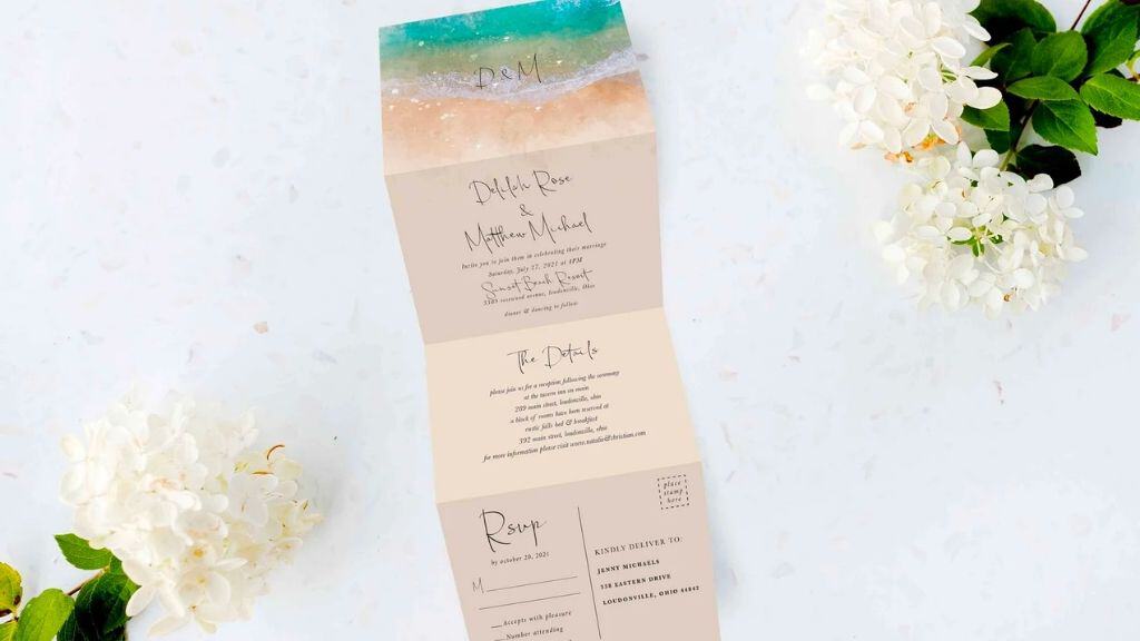 Tri-Folding Wedding Invitation