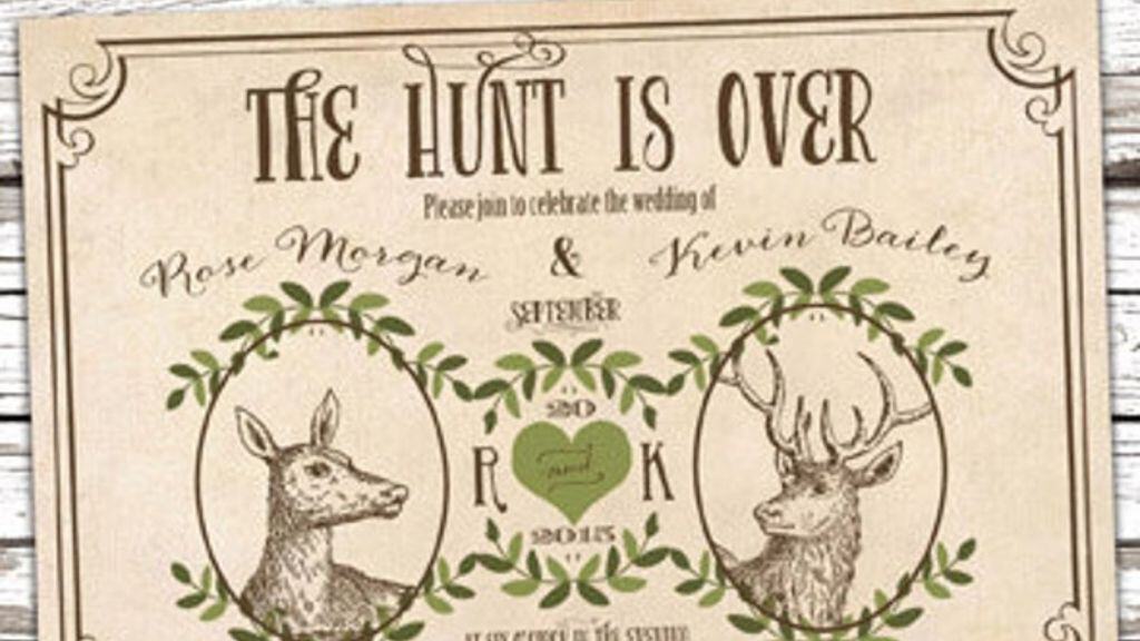 Deer Wedding Invitation Stationery Set