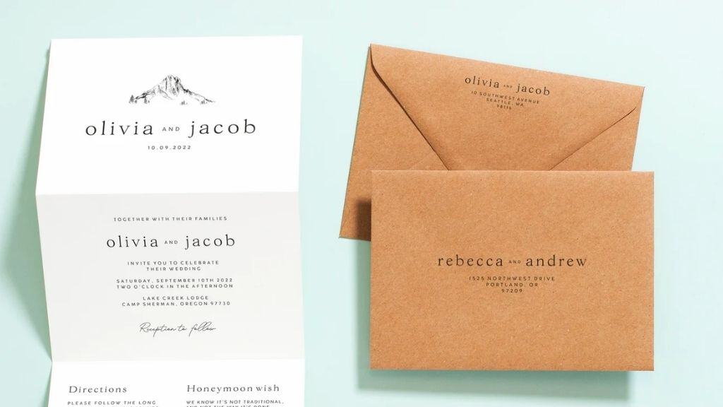 Tri-Fold Rustic Nature Wedding Invitations
