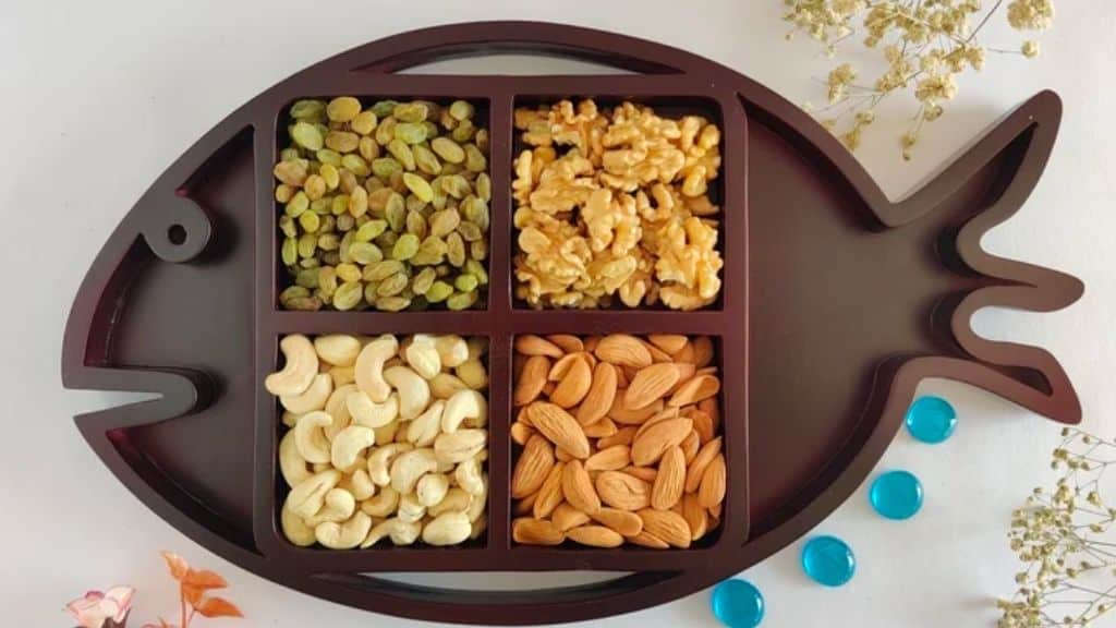 Handcrafted Polished Wooden Fish Serving Tray