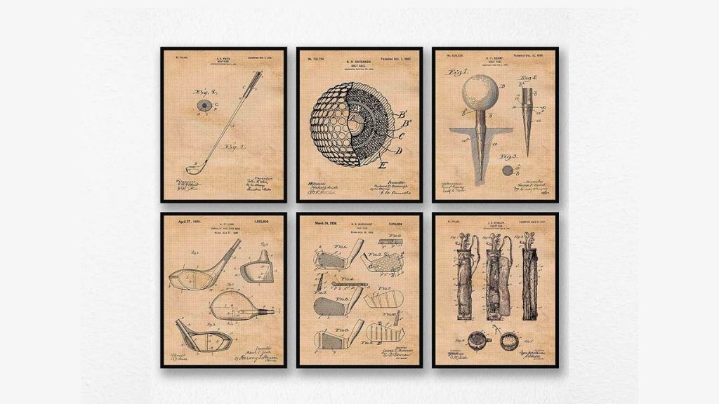 Vintage Golf Patent Artwork Prints