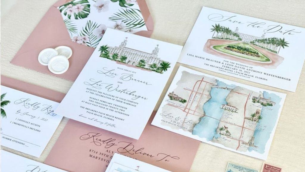 Millstone at Adams Pond Wedding Invitation