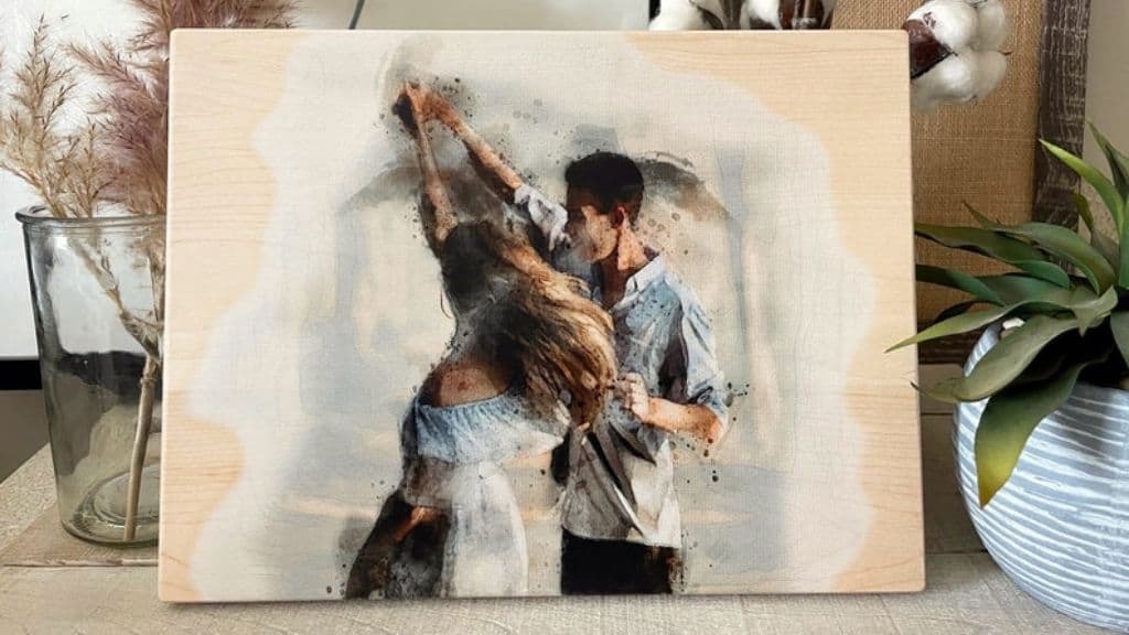 Custom Watercolor Portrait on Wood
