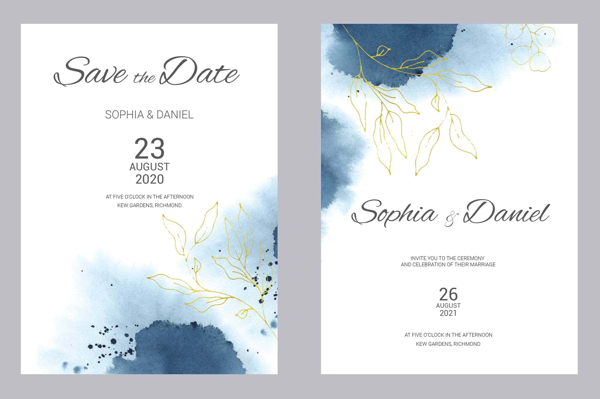 Watercolor Wedding Invitations