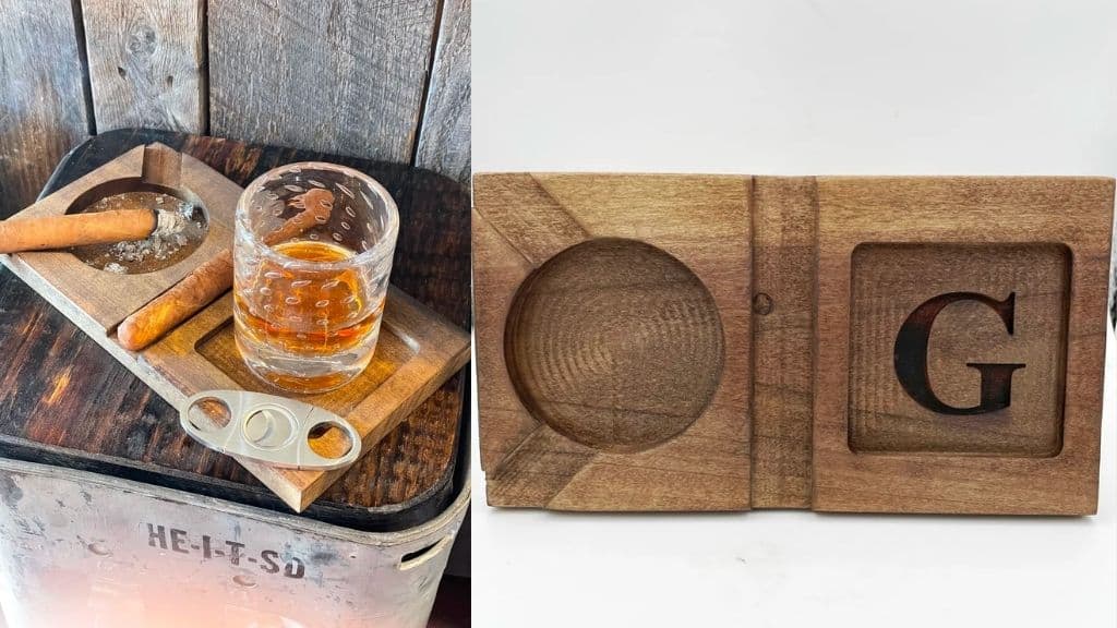 Whiskey and Cigar Combination Tray