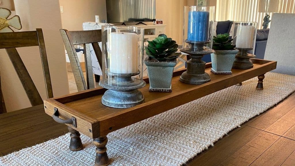 Rustic Farmhouse Long Wood Tray