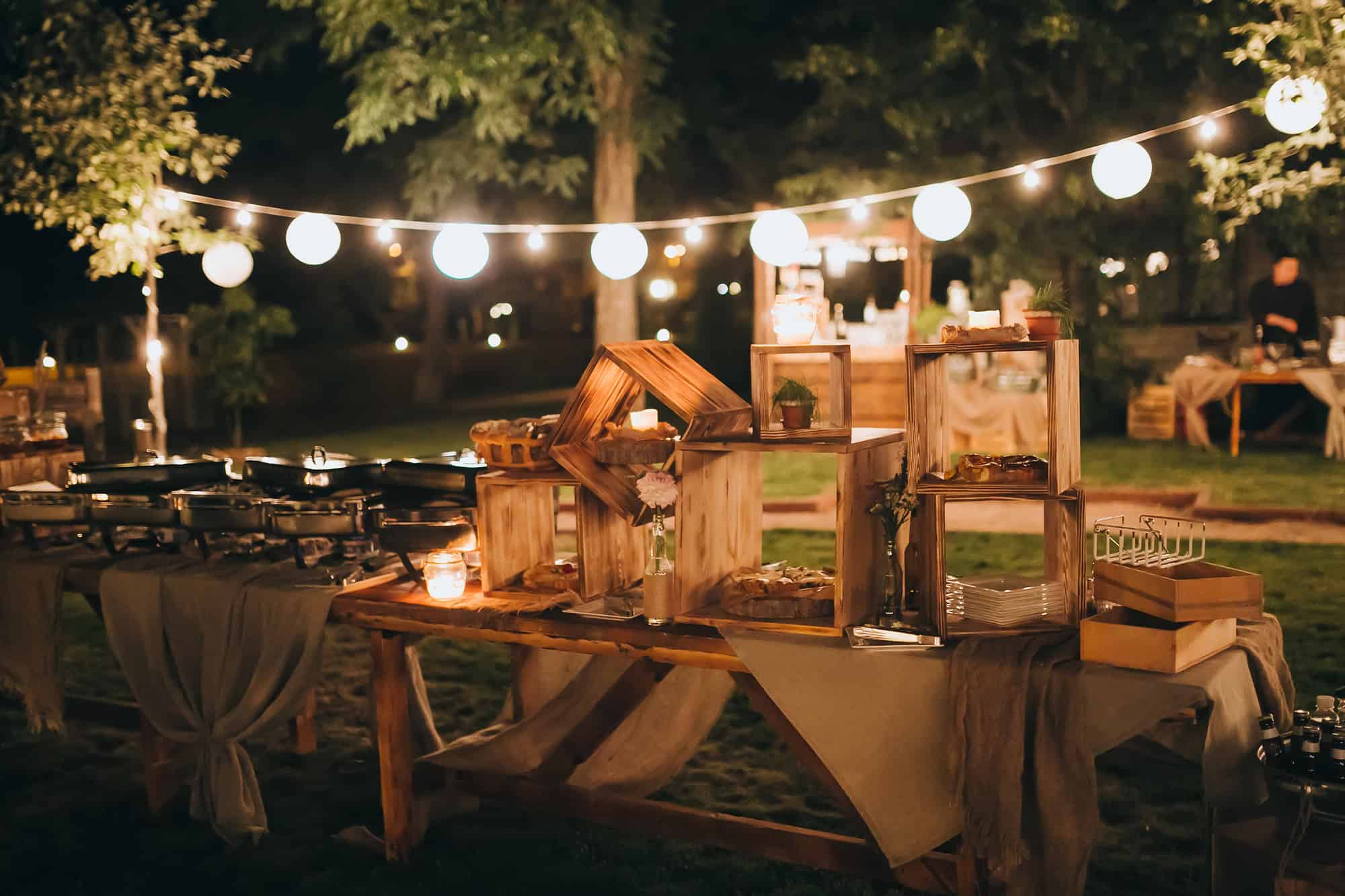 Wooden Boxes for Wedding Centerpieces