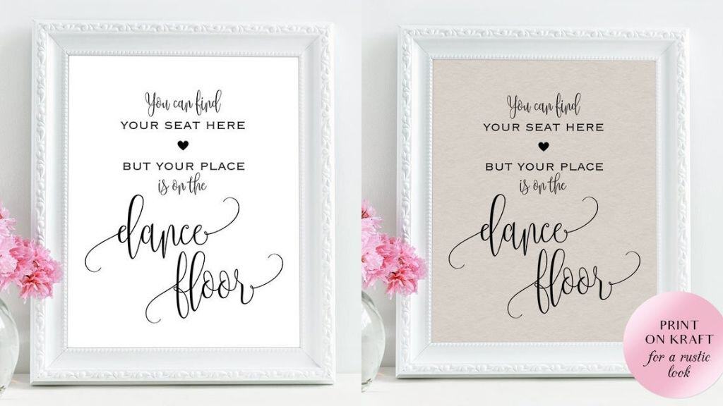 Find Your Seat Wedding Reception Sign