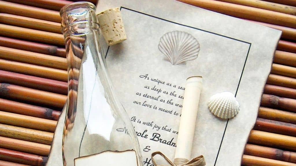 Message in A Bottle Wedding Invitation