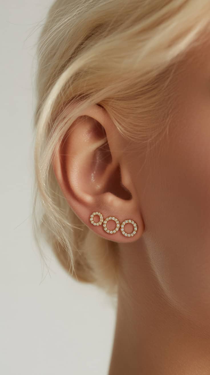 a close up photograph of an elegant ear