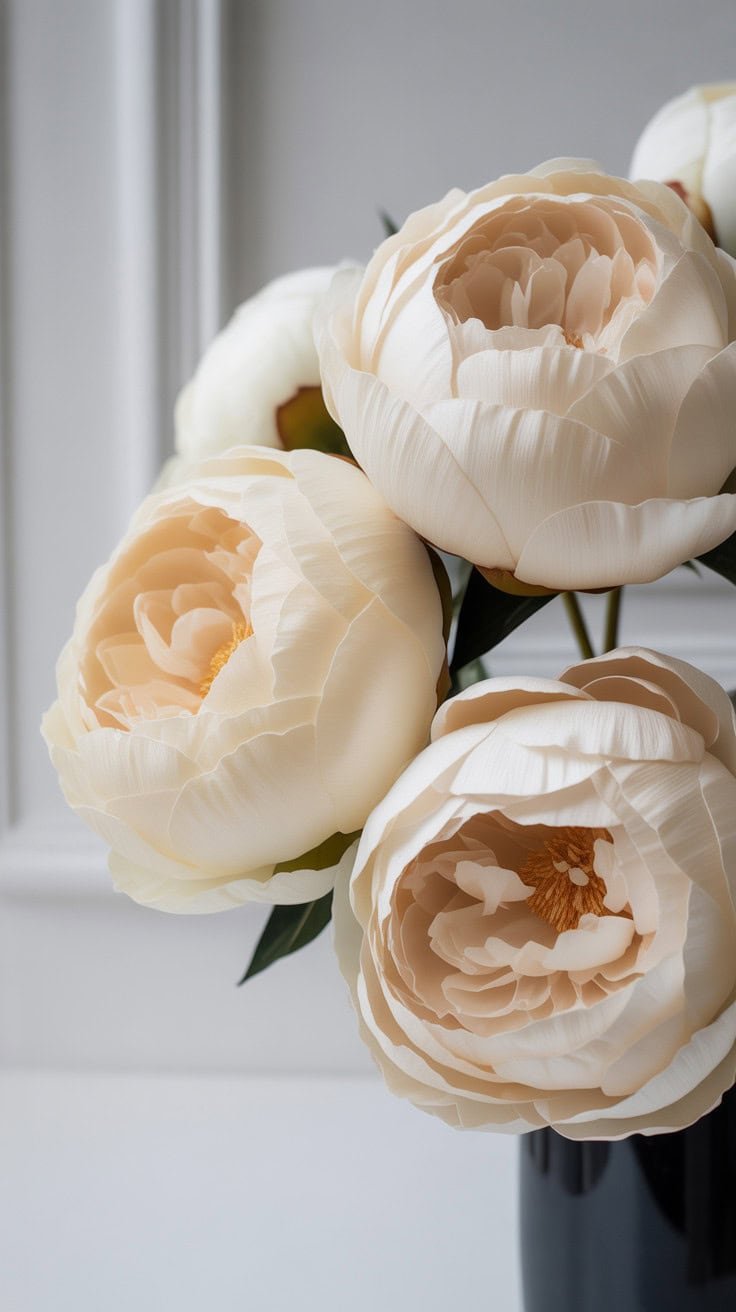 a close up photograph of three large