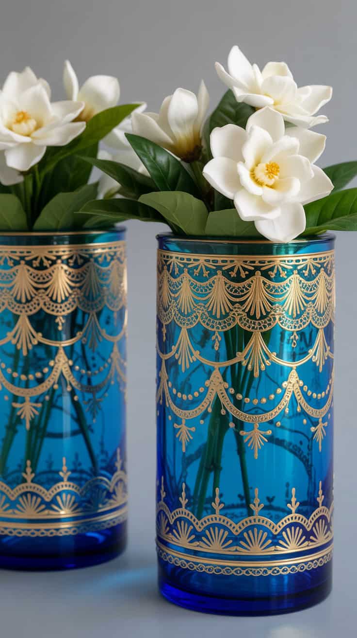 a close up photograph of two ornate