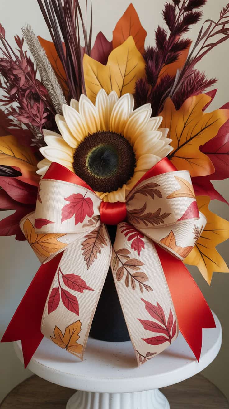 a decorative autumn themed floral