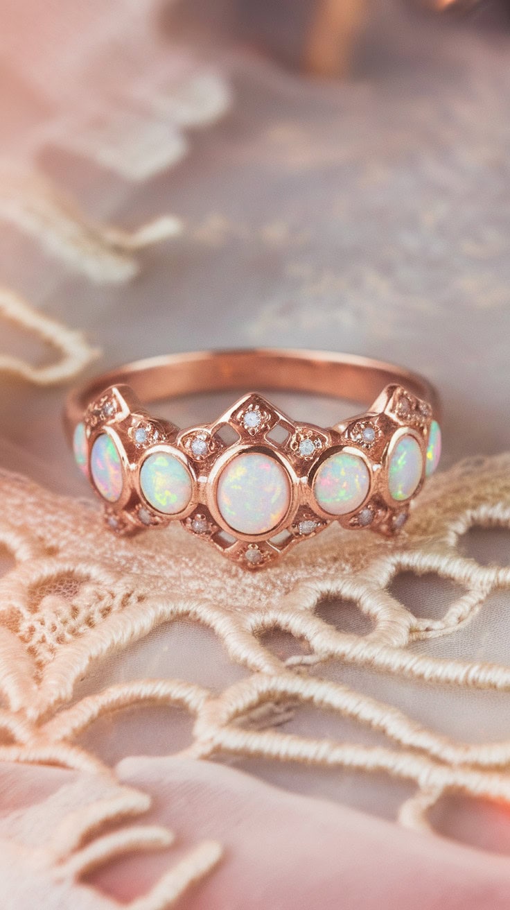 a photorealistic image of a vintage opal M