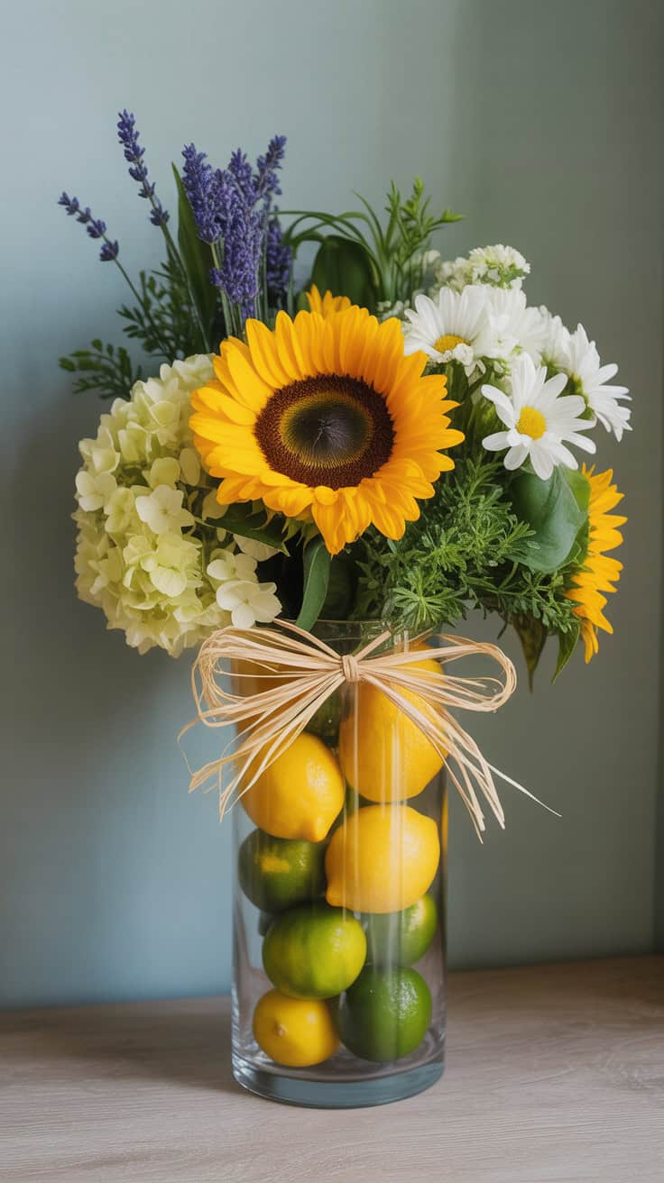 a rustic farmhouse style floral