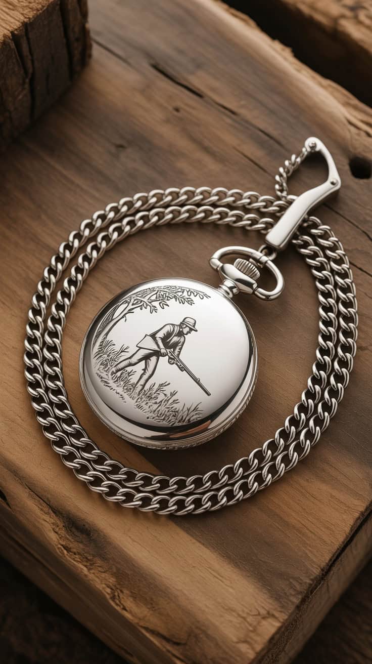 a silver pocket watch with an engraved h O7Z8NdKSi2oglnq02xTCA