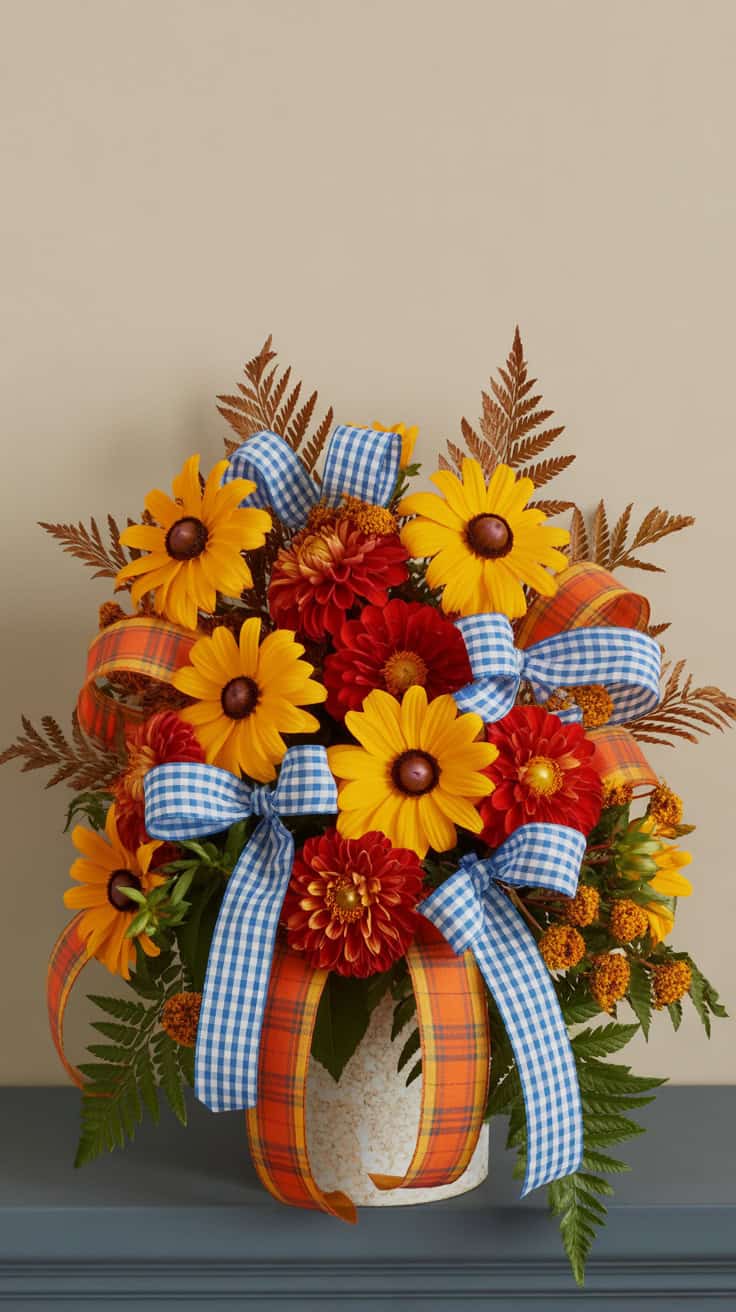 a vibrant floral arrangement featuring