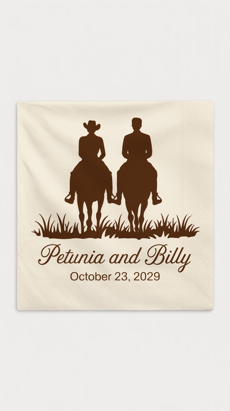 a wedding napkin design featuring a brow A0gFwuuBQ O9P7zeEIow Q FtHVaSWRT uoEvkz2TdLog