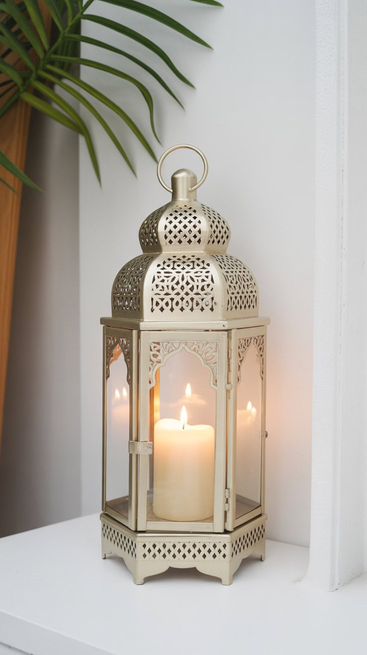 a white moroccan style lantern with intr aSpqmDltTOKKZsHLiCjsYg ZXNVRrVWQWS3wlO4SJSVkQ