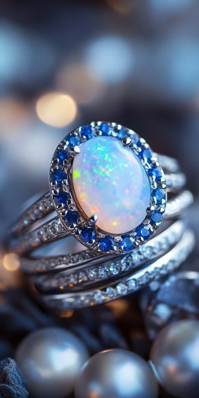 jakecain7 A photorealistic image of a classy opal stacking ri 79ab69ee 5546 4983 84e1 e36dc13b0951 0