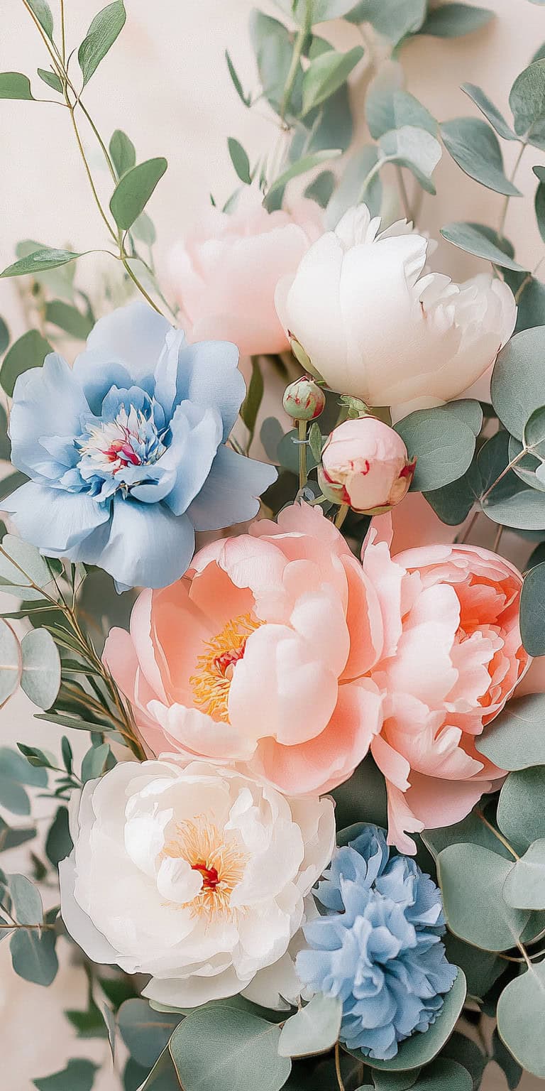 jakecain7 A photorealistic image of an ivory pink and blue pe a29dfc64 bf8b 4703 91e5 942dfeeacabe 2 Copy Copy