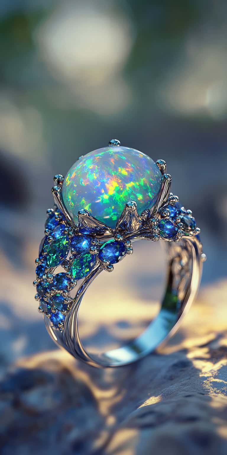 jakecain7 A photorealistic image of an opal ring with a perso 1db4745b baba 47be a963 4db26615ca57 1