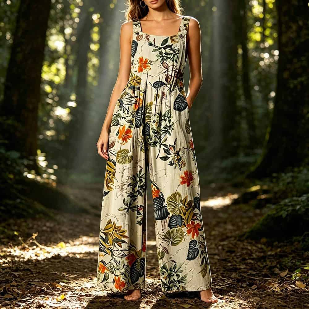 Floral Wide-Leg Jumpsuit