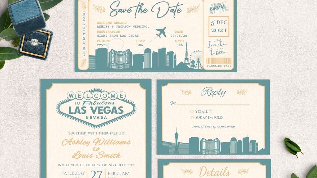 Casino Wedding Invitation Bundle