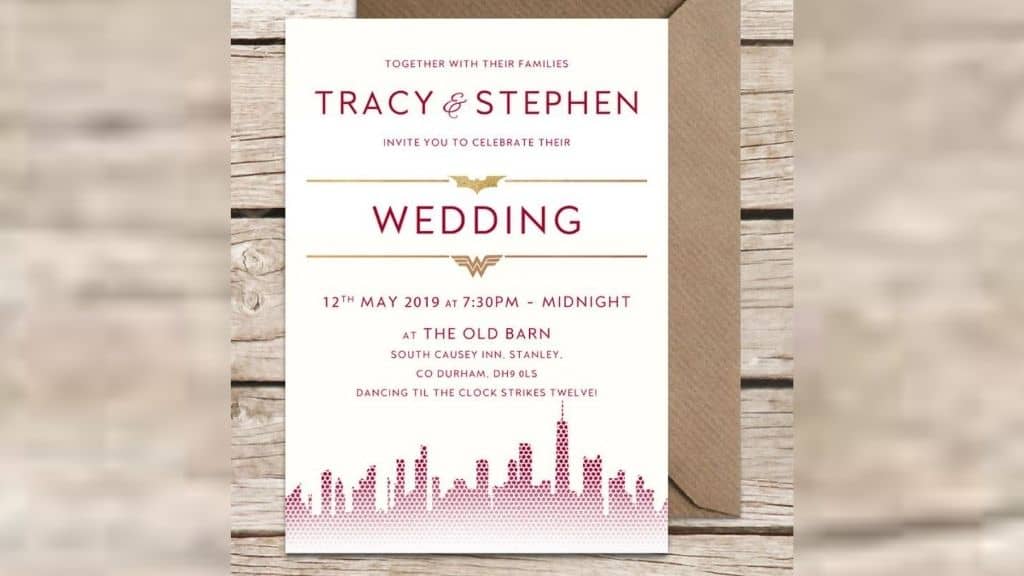 Comic Book Style Wedding Invitations