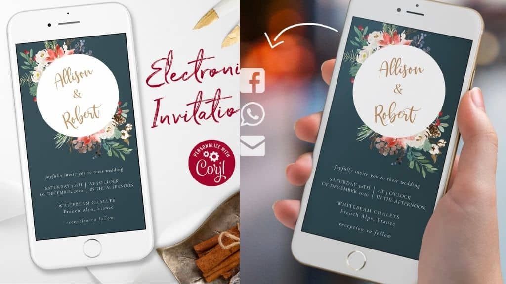 Natalia Winter Wedding Invitation Template
