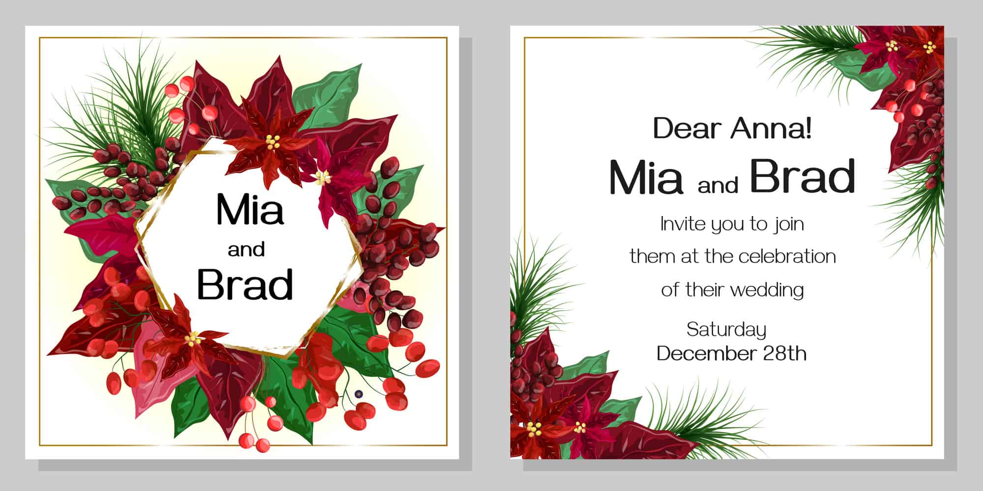 Christmas Wedding Invitations
