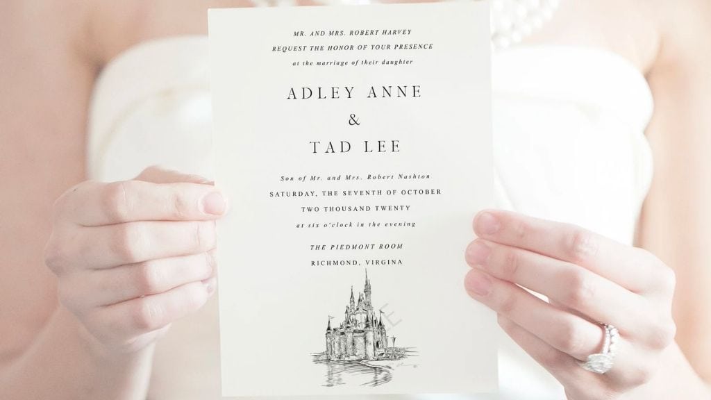 Disney Castle Renaissance Wedding Invitation