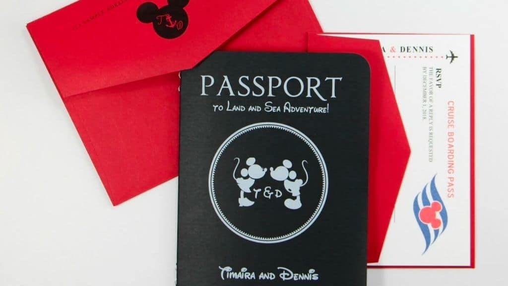 Disney Passport Wedding Invitations