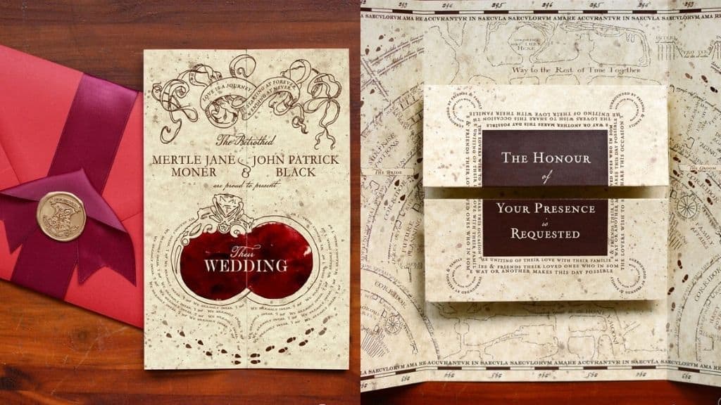 Harry Potter Inspired Wedding Invitation