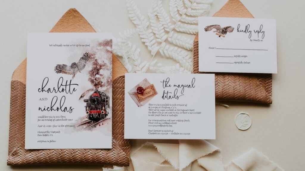 Hogwarts Express Wedding Invitation Suite
