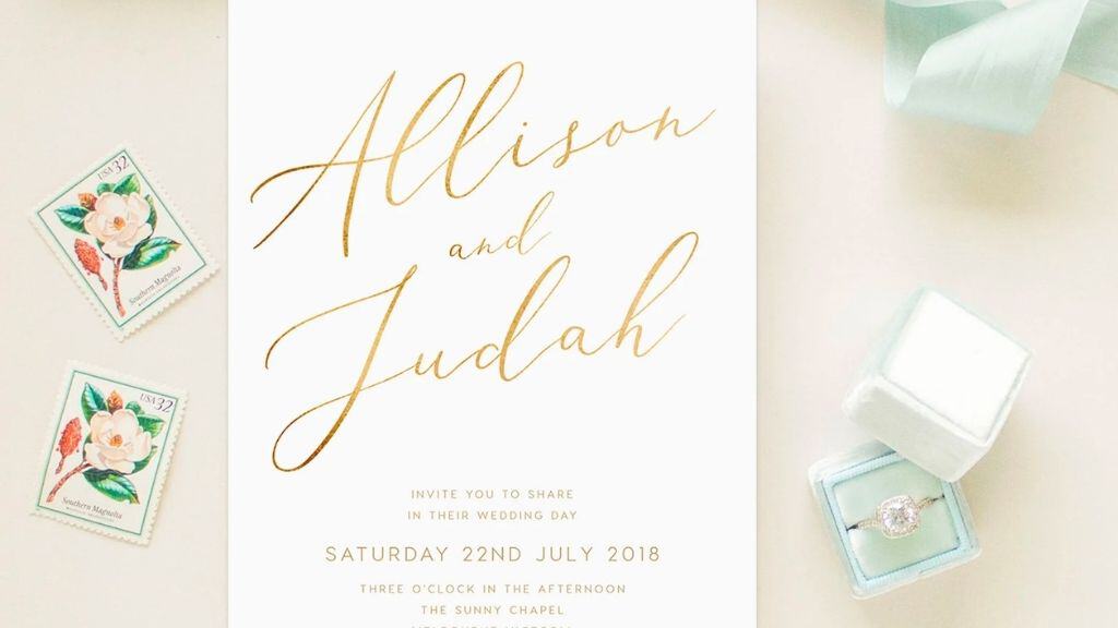 White and Gold Editable Invitation